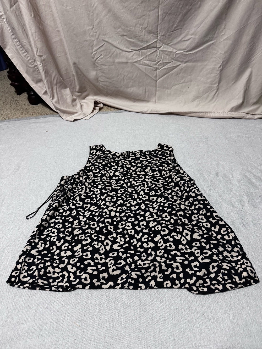 Walter Baker Black and Cream Animal Print Top